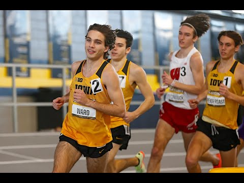 indoor track and field Hawkeye Invitational in Iowa City mens preliminary 1 mile