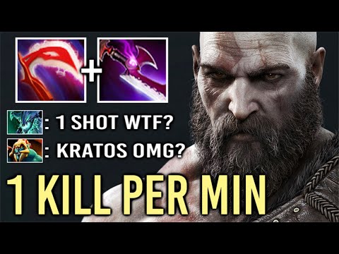 WTF 1 KILL PER MIN "KRATOS" 1 Shot Kill Non-Stop Gank Crazy Imba Combo ft IO 7.30 Meta Dota 2