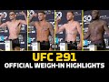 UFC 291 Official Weigh-In Highlights - MMA Fighting