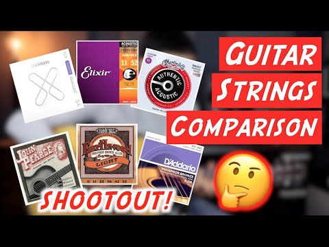Acoustic Guitar Strings Comparison/Shootout | Elixir/D’Addario/Ernie Ball/Martin/John Pearse