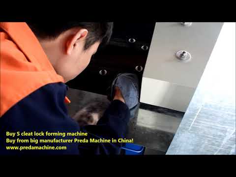 S cleat lock forming machine by Preda Machine video for duct making