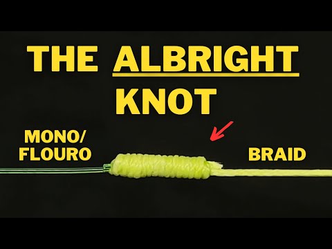 How to tie braid to mono or fluorocarbon leader! (the Albright Knot!)