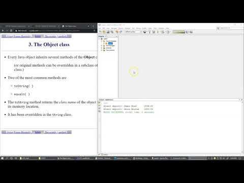 5.2 The Object class and equals() method override
