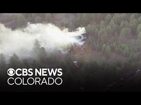 Franktown firefighters rushed to a garage fire near Deerpath Trail and E. State Highway 86