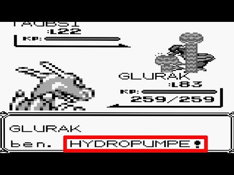 Glurak setzt HYDROPUMPE ein - Attacken Glitch - Pokemon Rot Blau Glitch - Arbitrary Code Execution