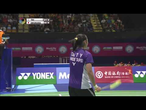 F - 2014 Hong Kong Open -  Tai Tzu Ying vs Nozomi Okuhara