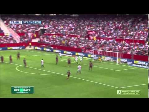 Vicente Iborra goal-- Sevilla 2 - 0 Barcelona--{HD}