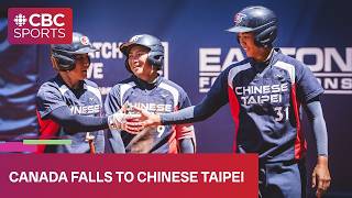 Chinese Taipei hands Canada first loss at women's softball World Cup | #CBCSports