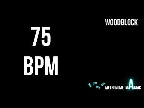 Metronome 75 BPM - Woodblock