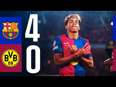 HIGHLIGHTS | FC BARCELONA 4 vs 0 BORUSSIA DORTMUND | UEFA CHAMPIONS LEAGUE 🔵🔴 (WITH COMMENTARY)