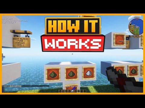 🟨 HOW the SCROLL WORKS MYSTIC EYES COLLECTION OF DEATH - MOD MAHOU TSUKAI MINECRAFT