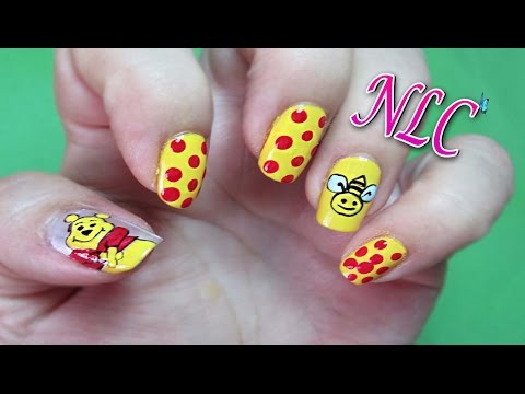 Decoración de uñas winnie the pooh -Como Pintar A Winnie Pooh – Winnie the Pooh nail art – NLC