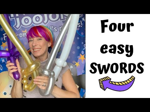 4 easy balloon swords! ⚔️Balloon model tutorial