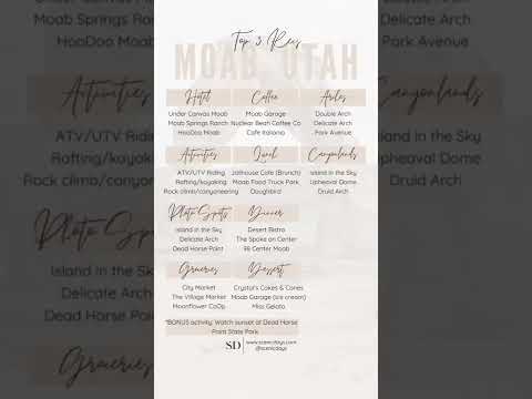 The PERFECT guide for Moab, Utah