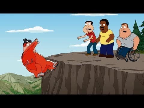 Family Guy - Peter Jumps Off The Cliff In His Wingsuit To Prove His Friendship