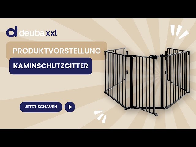 Video Teaser für CASARIA® Kaminschutzgitter Schwarz Stahl 306x76,5cm