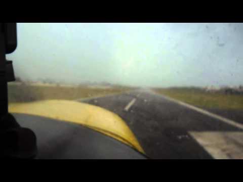 Cessna 152 landing in heavy wind rain at elevation 8500 feet extreme weather