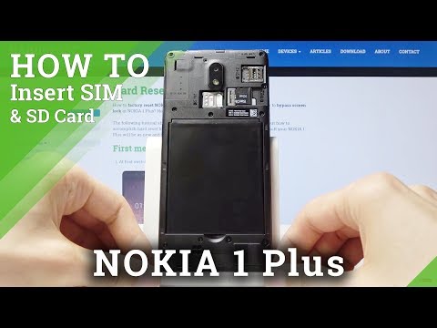 NOKIA 1 Plus How to Insert Nano SIM and Micro SD Card
