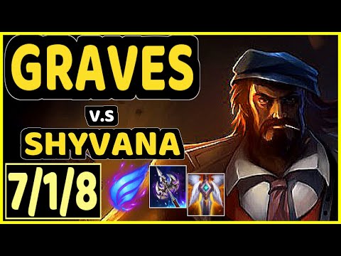 MINERVA (GRAVES) vs SHYVANA - 7/1/8 KDA JUNGLE GAMEPLAY - BR Ranked GRANDMASTER