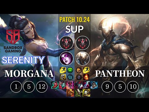 SB Serenity Morgana vs Pantheon Sup - KR Patch 10.24