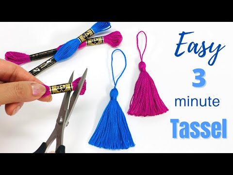 How to Make a Tassel with Embroidery Floss   Easy DIY- Sew on Gifts to Sell