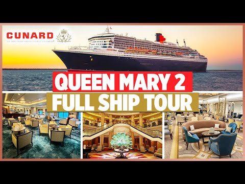 Excursão completa ao navio Cunard Queen Mary 2 | PÓS REFIT 2023!
