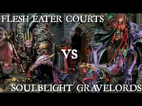 Soulblight Gravelords Vs Flesh Eater Courts. 2k points Warhammer Age of Sigmar Battle Report.