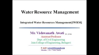Definition, Need, and 3E's/ 3 pillars of Integrated Water Resources Management[IWRM].
