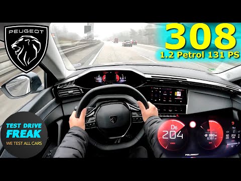 2023 Peugeot 308 1.2  PureTech 130 131 PS TOP SPEED AUTOBAHN DRIVE POV
