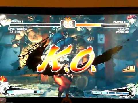 Tokido [Akuma vs Kiryu Tsukimiya [Guy] SUPER STREET FIGHTER 4 - Japanese Online Ranked Matches