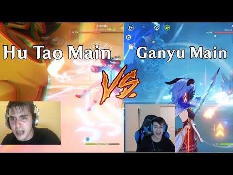 The Difference Between using Ganyu and Hu tao against AZDAHA (Genshin Impact)