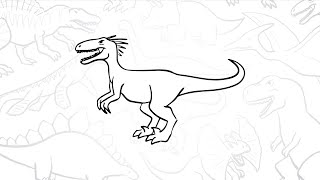 🦖 How to Draw a Simple Velociraptor | Step-by-Step Lesson ✏️