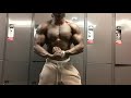 Muscle God flexing and pec bouncing