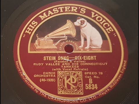 Rudy Vallee and his Connecticut Yankees 'Stein Song' 1930 78 rpm