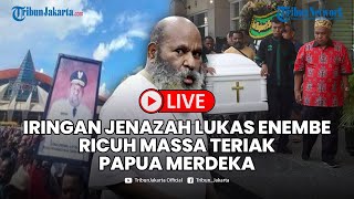 Detik-detik Iringan Jenazah Lukas Enembe Ricuh! Teriak Papua Merdeka & Kibarkan Bintang Kejora