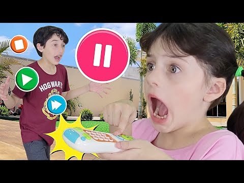 Mimi and Julinha in Funny Stories of the Magic Remote Control, Monsters and Babies for Children