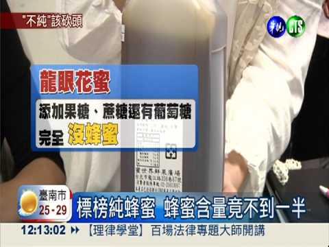 純蜂蜜不含蜂蜜! 三成標示不實
