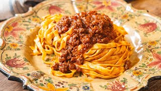 The Real Italian Bolognese With Tagliatelle