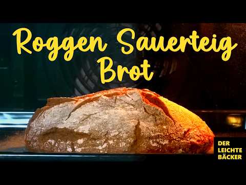 Roggenbrot der Klassiker unter den Sauerteigbroten | Nur 3 Zutaten | 100% Roggen