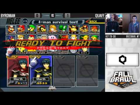 Fall Brawl 2016: Byrdman (Falco)  vs. Quaff (Marth) - Melee Singles