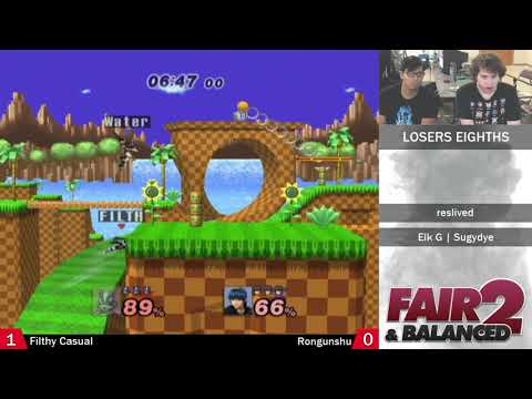 "Fair and Balanced 2" - Filthy Casual (Wolf) v. Rongunshu (Marth) - Losers Eighths