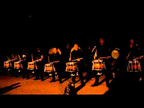 RCC Fall 2011 Drumline - Big Orange Classic night time - Flam Jam into eights - Snare + Bass