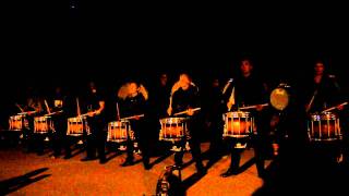 RCC Fall 2011 Drumline - Big Orange Classic night time - Flam Jam into eights - Snare + Bass