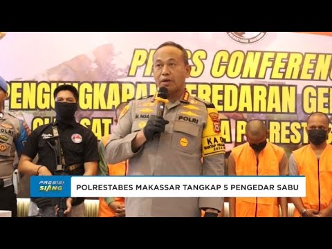 POLRESTABES MAKASSAR TANGKAP 5 PENGEDAR 1 KG SABU