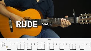 Rude - Magic - Fingerstyle Guitar Tutorial TAB + Chords + Lyrics