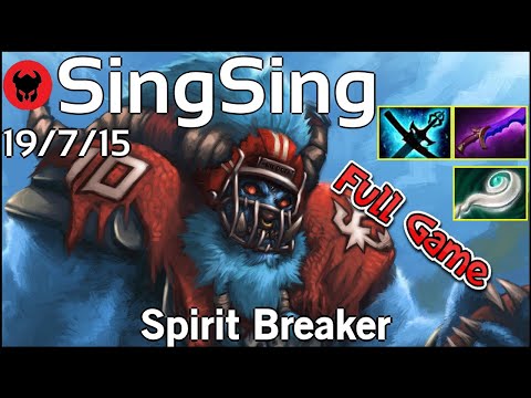 Support SingSing plays Spirit Breaker!!! Dota 2 Full Game7.20