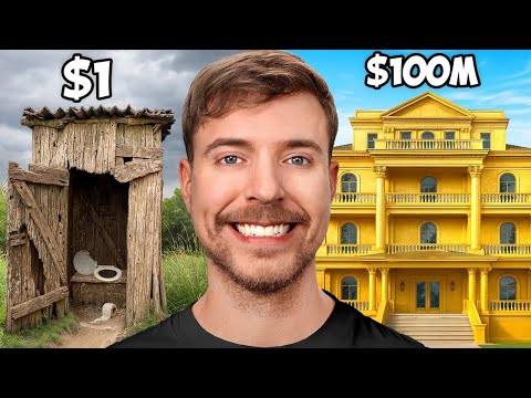 $1 vs $100,000,000 Uylar MrBeast Uzbek Tilida