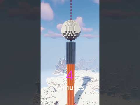 Minecraft TV Tower at Different Times