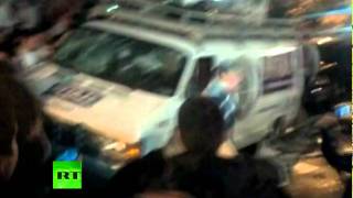Penn State riot video: Crowd tips over TV van