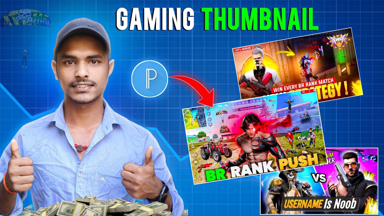Thumbnail: How to Make Gaming Thumbnail in Mobile | Gaming Thumbnail Kaise Banaye (PixelLab)